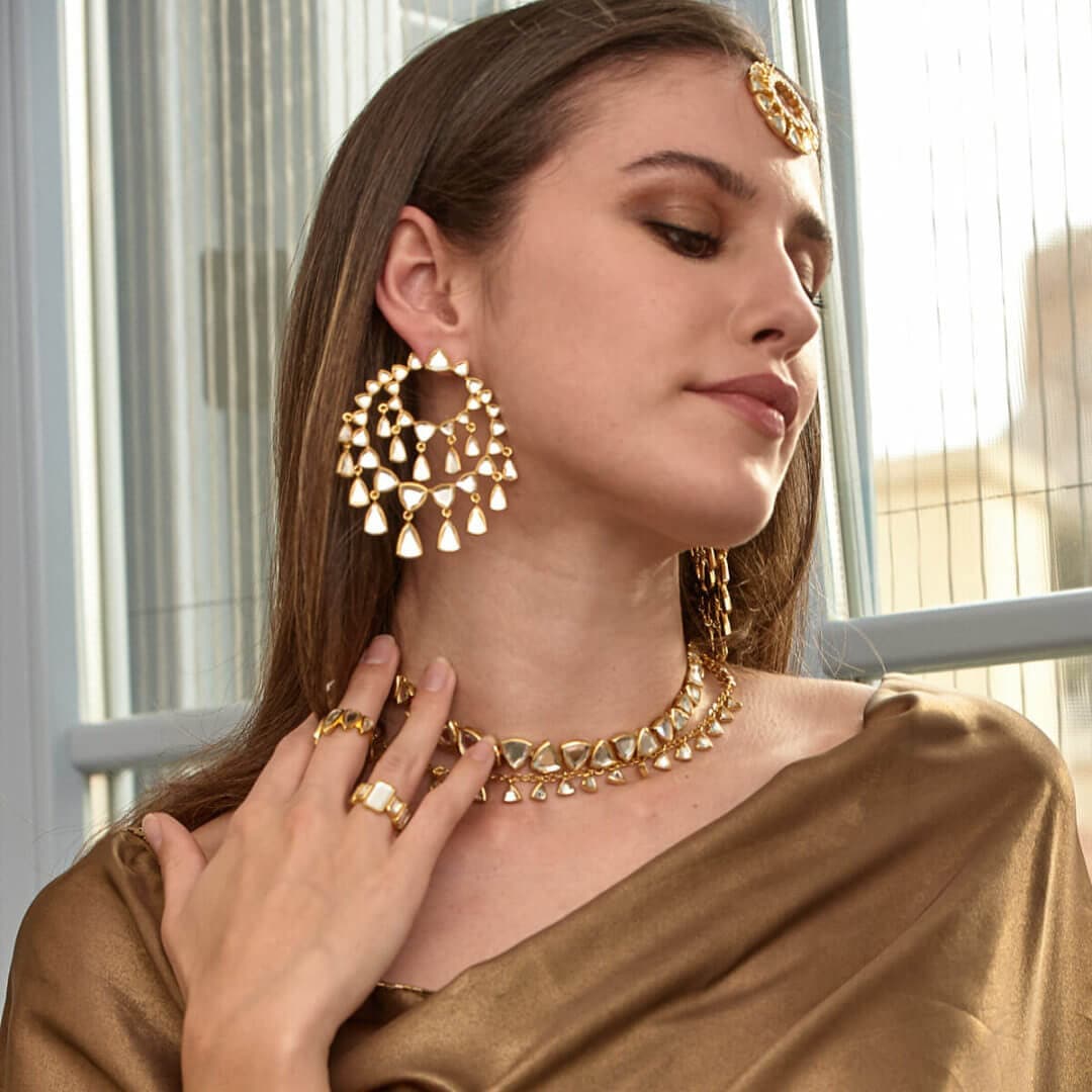 Ada Layered Mirror Choker - Isharya | Modern Indian Jewelry