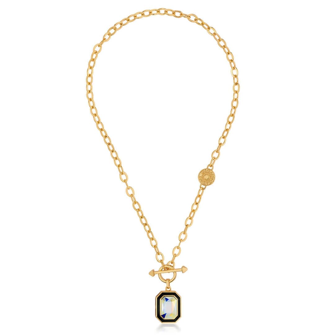 Meraki Black Enamel Necklace - Isharya | Modern Indian Jewelry