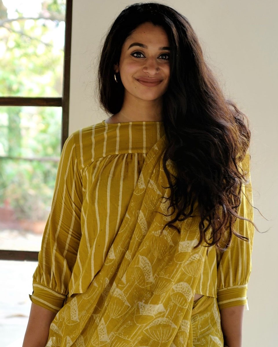 Chidiyaa Yellow Cotton Top