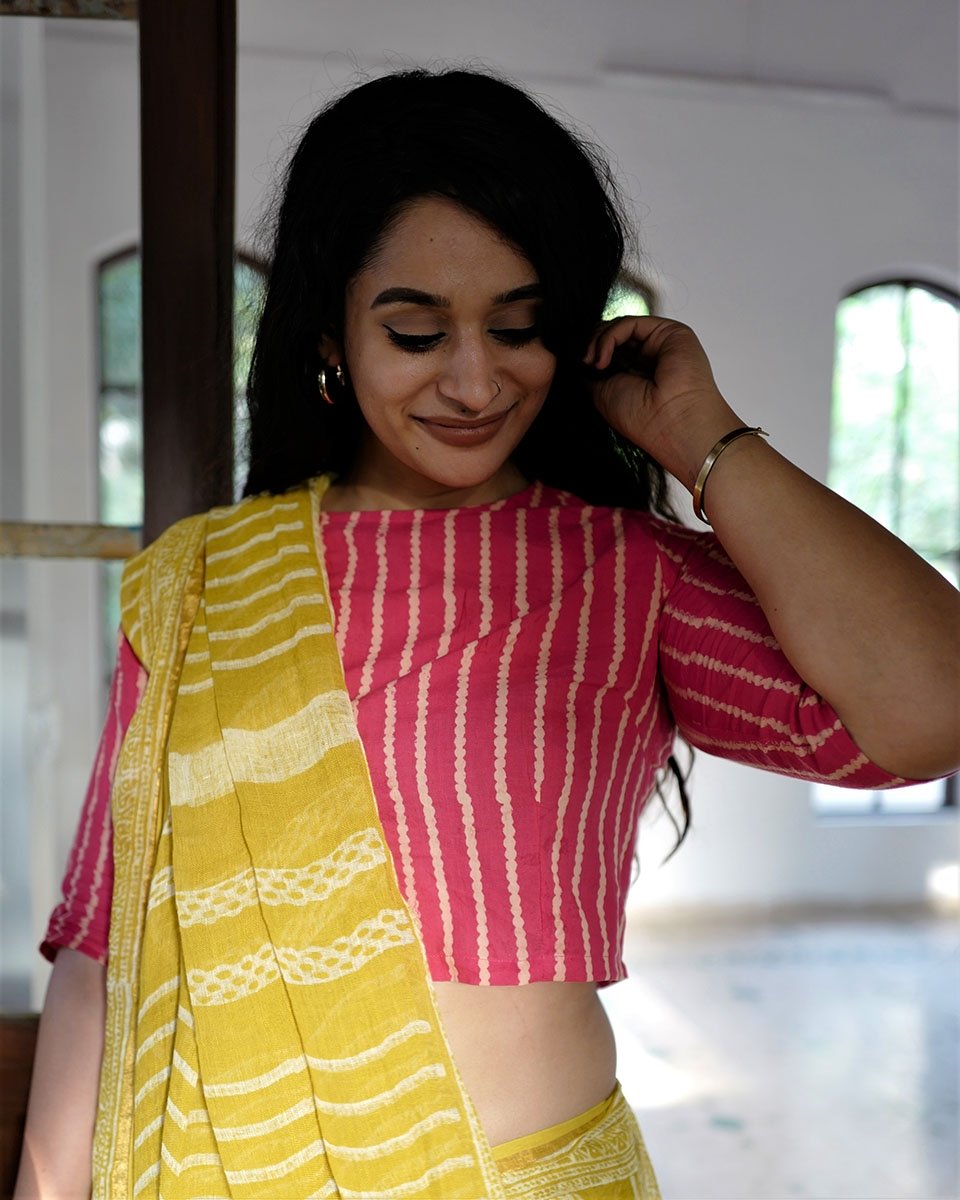 Chidiyaa Pink Cotton Blouse