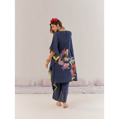 172 Threads Midnight Blue Kaftan & Pant (Set of 2)