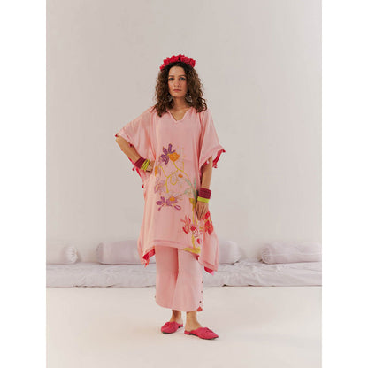 172 Threads Summer Peach Kaftan & Pant (Set of 2)