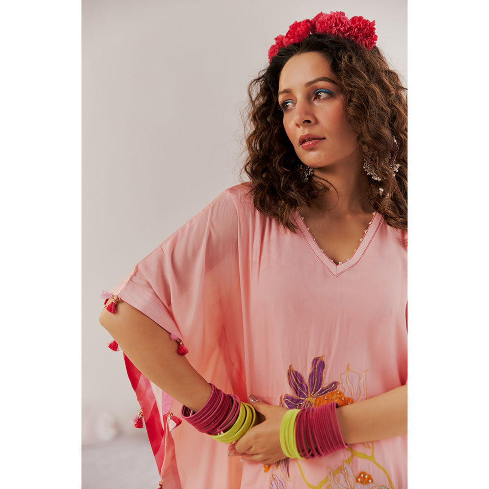 172 Threads Summer Peach Kaftan & Pant (Set of 2)