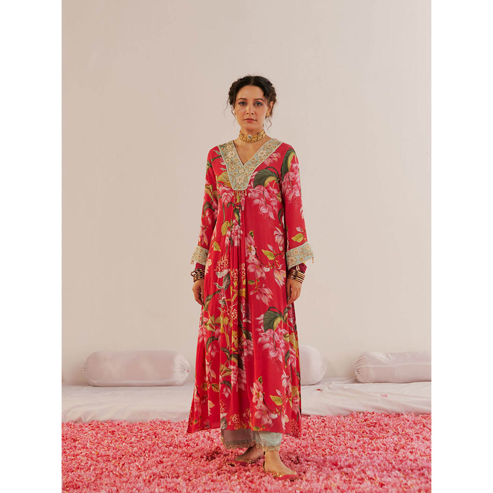 172 Threads Fuschia Fantasy Kurta Pant & Dupatta (Set of 3)