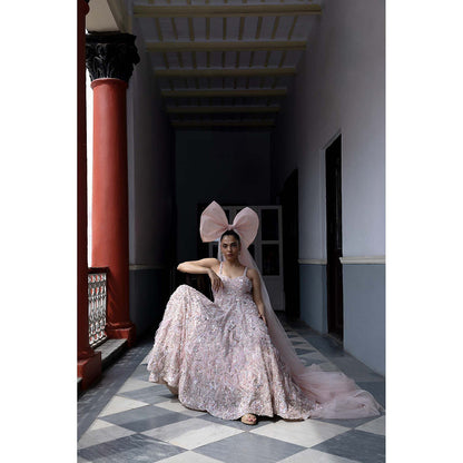 Aangan by Parul Pink Blushful Whispers Gown