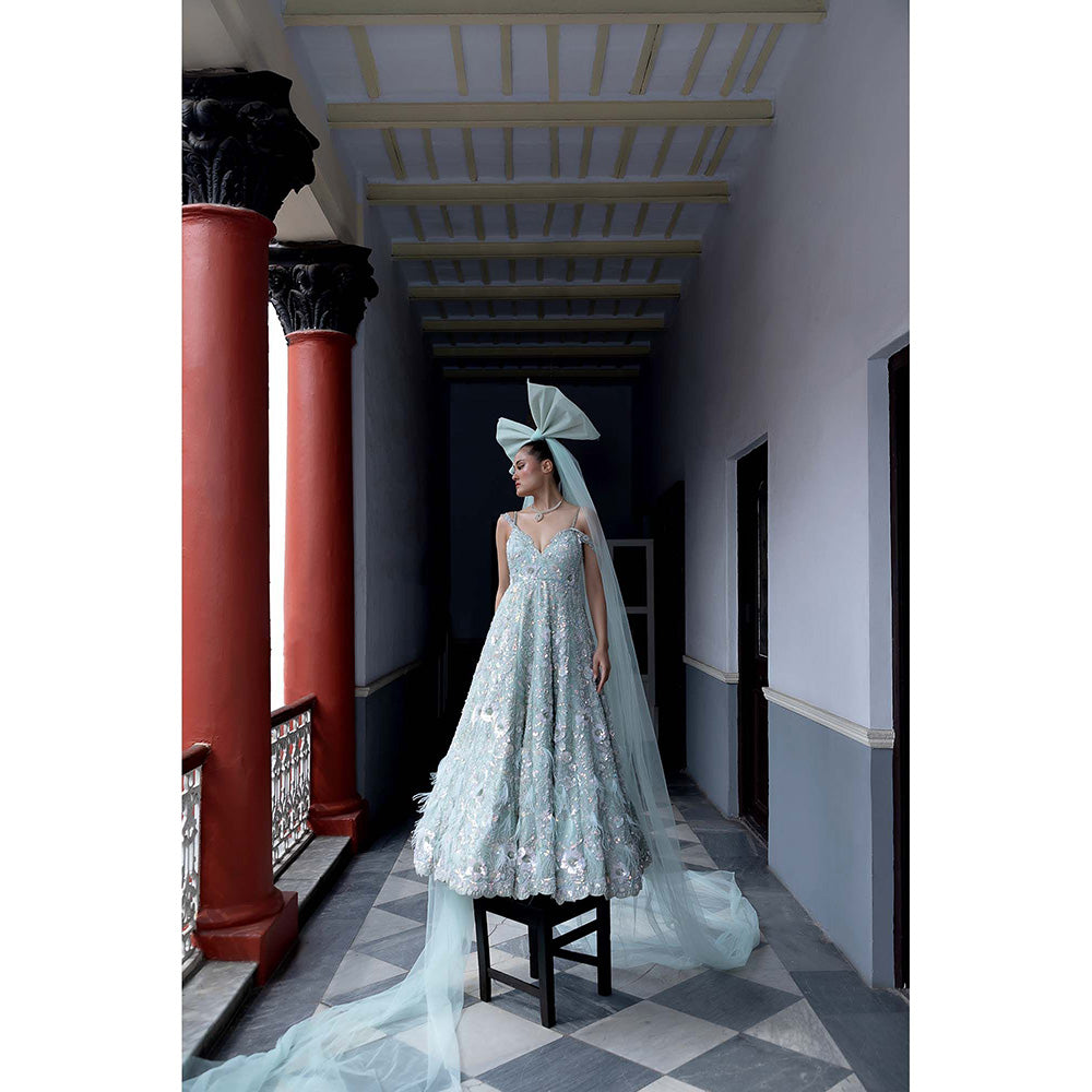 Aangan by Parul Blue Empress Essence Gown