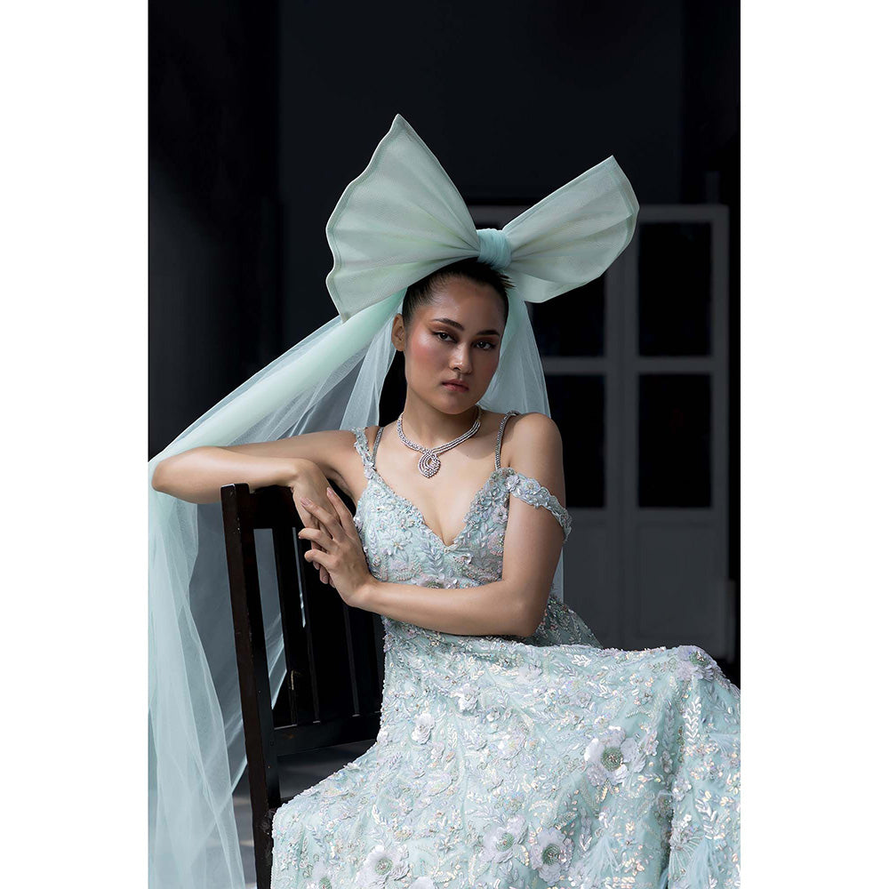 Aangan by Parul Blue Empress Essence Gown