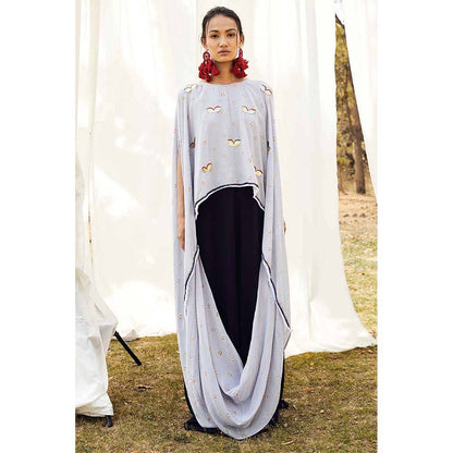 Aapro Label Blue Bandhej Loop Dress