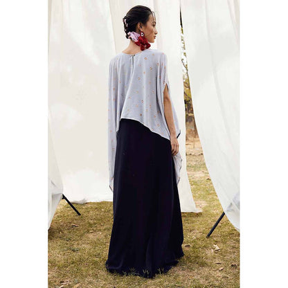 Aapro Label Blue Bandhej Loop Dress