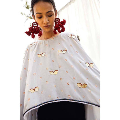 Aapro Label Blue Bandhej Loop Dress