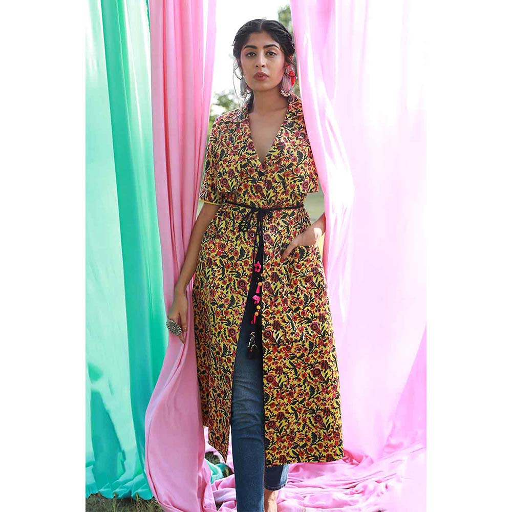 Aapro Label Trench Jacket - Yellow