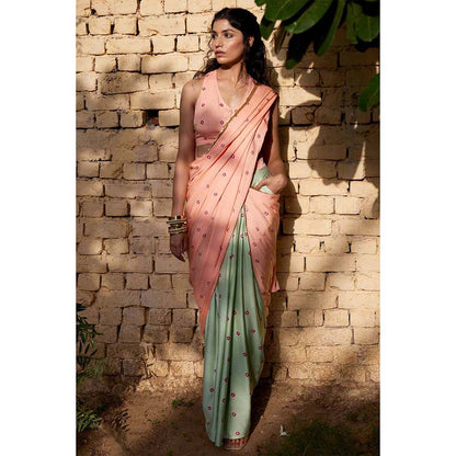 Aapro Label Prague Pre Draped Saree (Set of 2)
