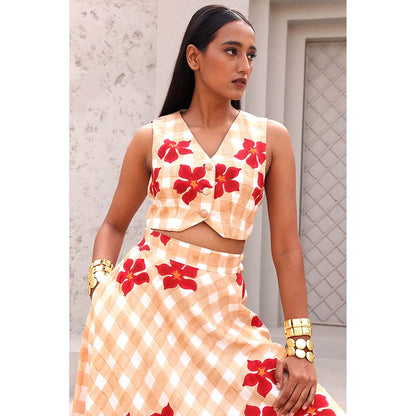 Aapro Label Beige Kiyoko Co-Ord (Set of 2)