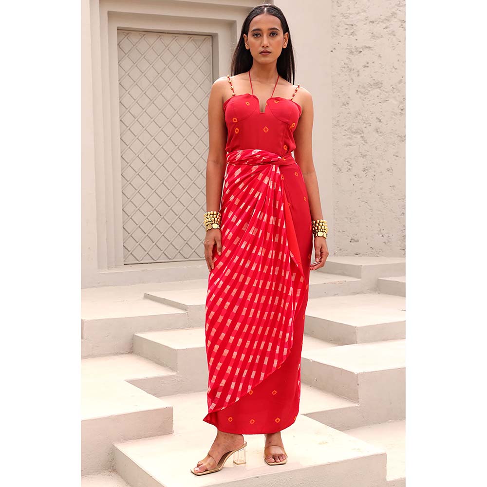 Aapro Label Red Blair Maxi Dress