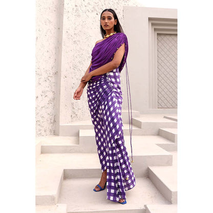 Aapro Label Purple Julia Draped Maxi Dress