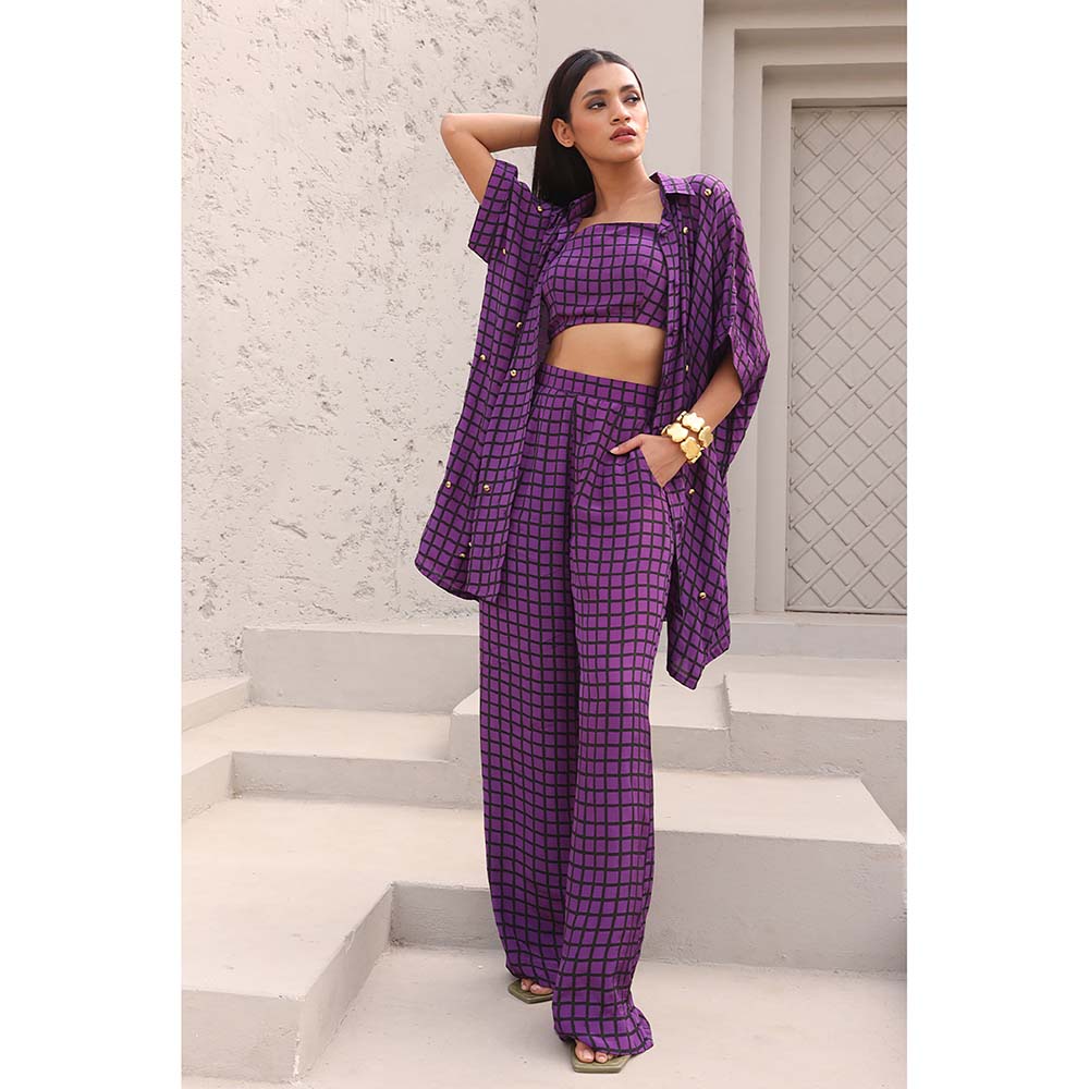 Aapro Label Purple Avalon Co-Ord (Set of 3)