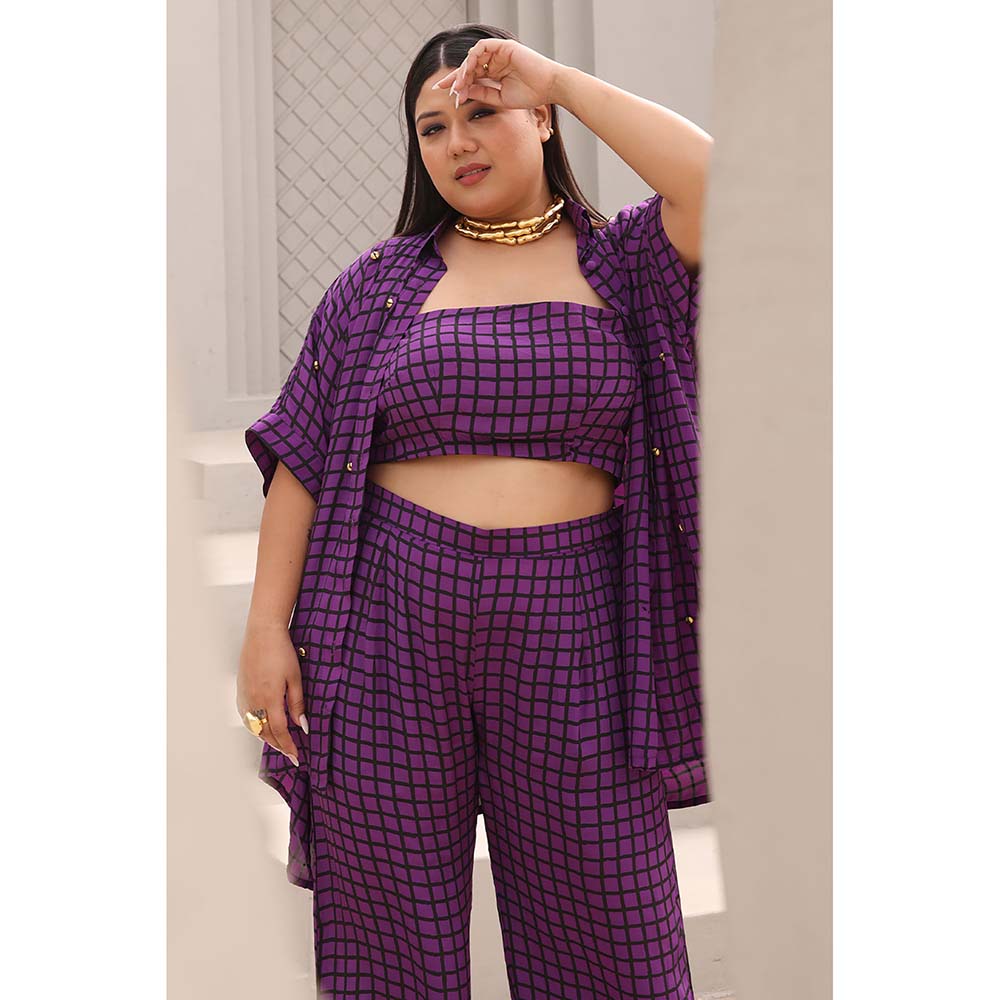 Aapro Label Purple Avalon Co-Ord (Set of 3)