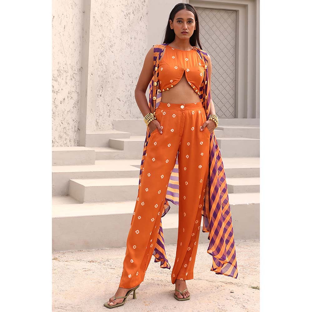 Aapro Label Orange Veda Co-Ord (Set of 3)