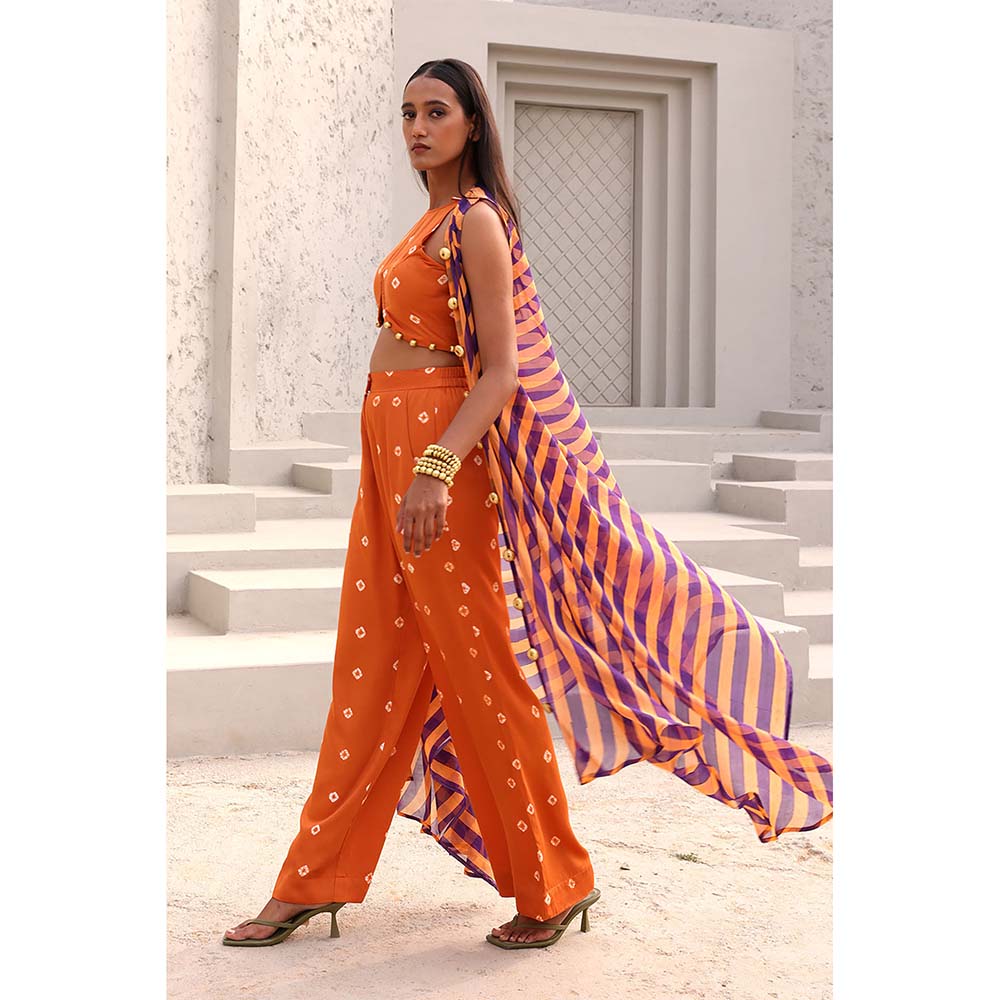 Aapro Label Orange Veda Co-Ord (Set of 3)