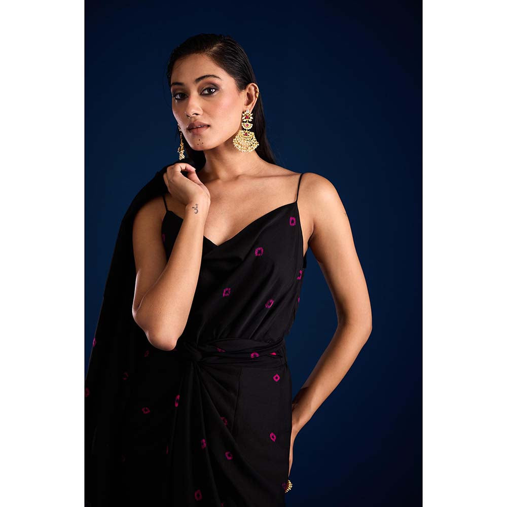 Aapro Label Sahar Draped Pink Dress