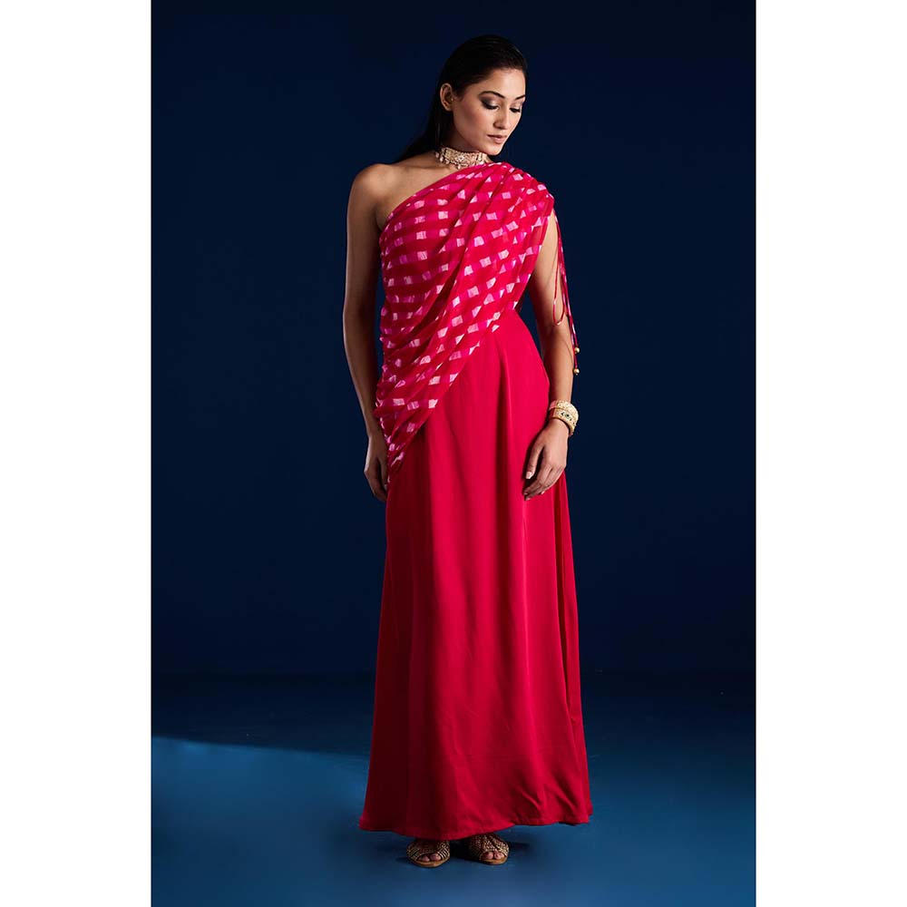 Aapro Label Aily Draped Red Dress