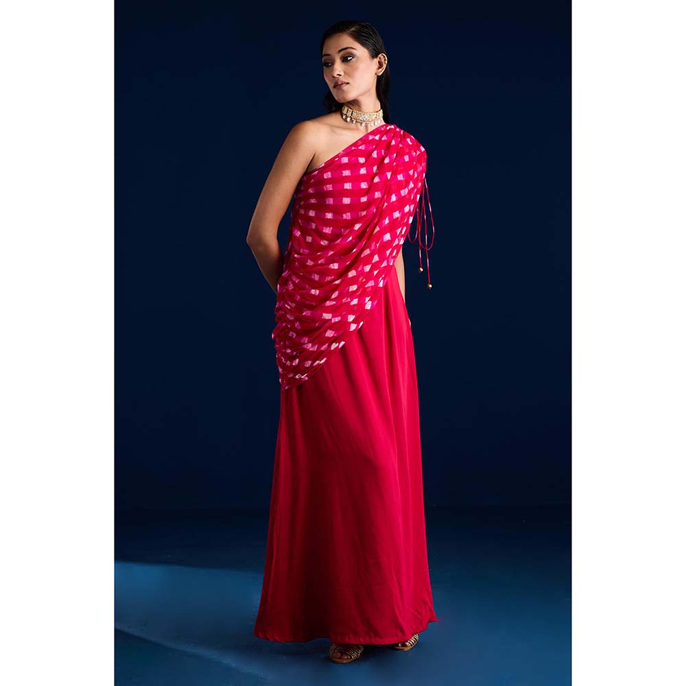 Aapro Label Aily Draped Red Dress