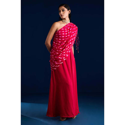 Aapro Label Aily Draped Red Dress