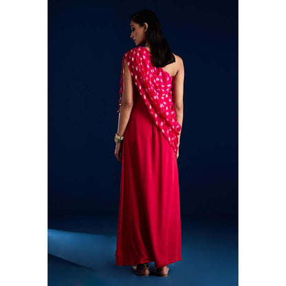 Aapro Label Aily Draped Red Dress