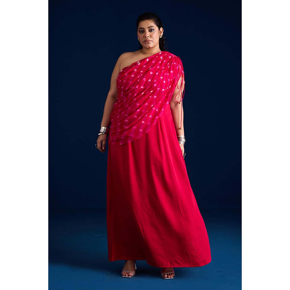 Aapro Label Aily Draped Red Dress