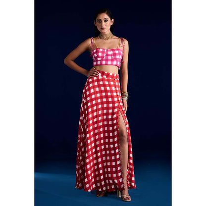 Aapro Label Kiana Multi-Color Skirt With Stitched Blouse