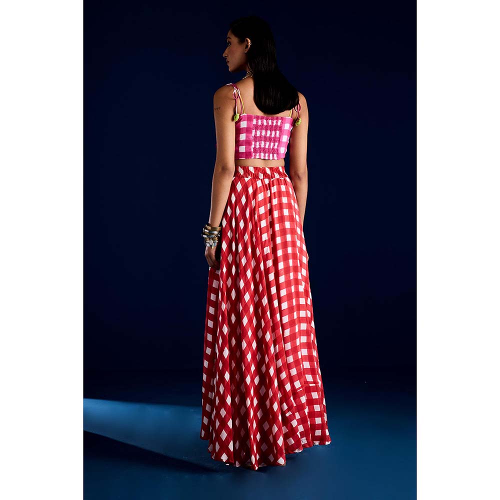 Aapro Label Kiana Multi-Color Skirt With Stitched Blouse