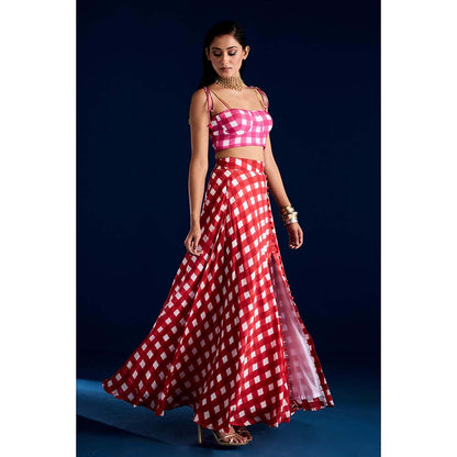 Aapro Label Kiana Multi-Color Skirt With Stitched Blouse