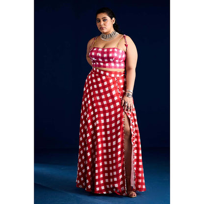 Aapro Label Kiana Multi-Color Skirt With Stitched Blouse