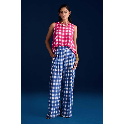 Aapro Label Zai Multi-Color Top With Palazzo