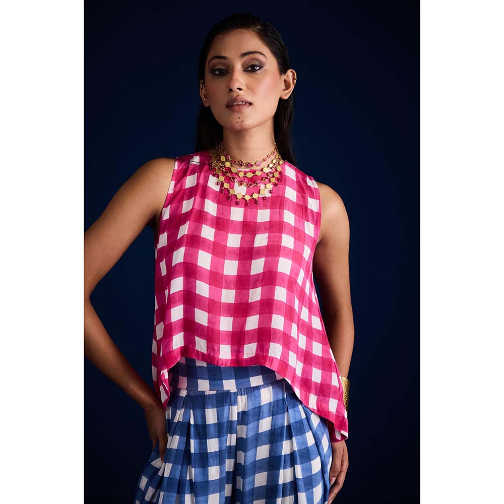 Aapro Label Zai Multi-Color Top With Palazzo