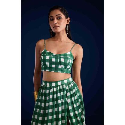 Aapro Label Selah Tier Skirt With Stitched Blouse - Multi-Color