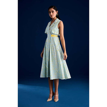 Aapro Label Nara Trench Dress - Blue