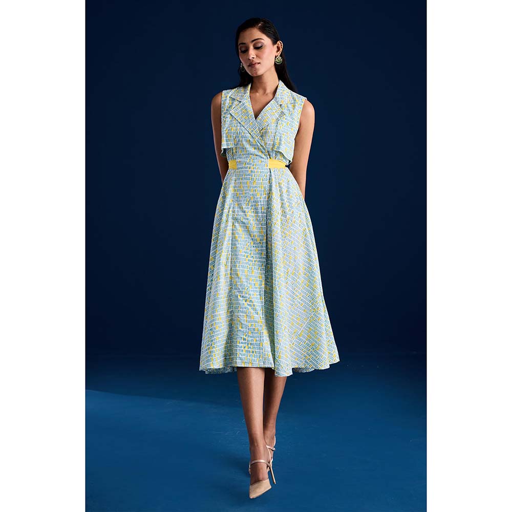 Aapro Label Nara Trench Dress - Blue