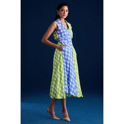 Aapro Label Raya Trench Dress - Multi-Color