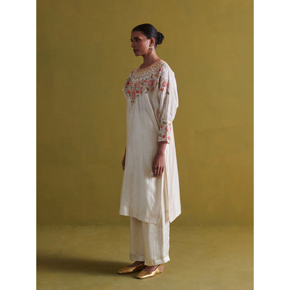 Aarti Sethia Studio Ivory Kurta with Pant (Set of 2)