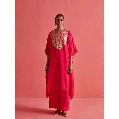Aarti Sethia Studio Rani Pink Kaftan with Palazzo (Set of 2)