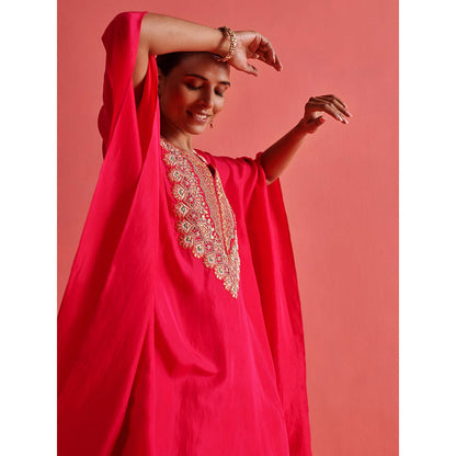 Aarti Sethia Studio Rani Pink Kaftan with Palazzo (Set of 2)