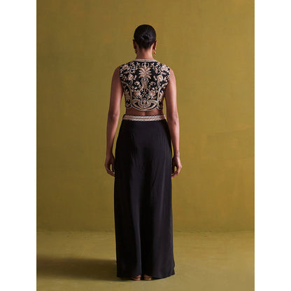 Aarti Sethia Studio Black Blouse and Skirt (Set of 2)