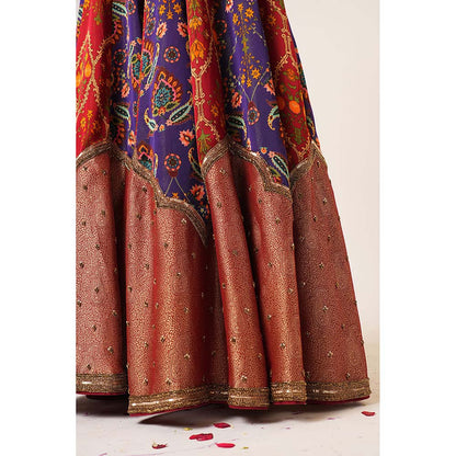 Aayushi Maniar Multi-Colour Indrani Lehenga with Blouse and Dupatta (Set of 3)