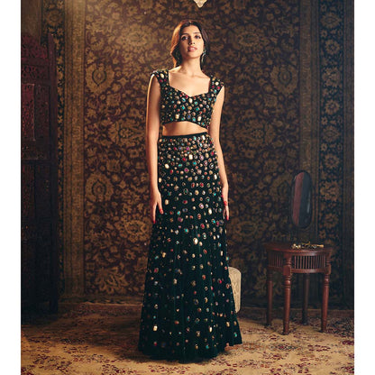 Aayushi Maniar Green Maya Lehenga with Blouse (Set of 2)