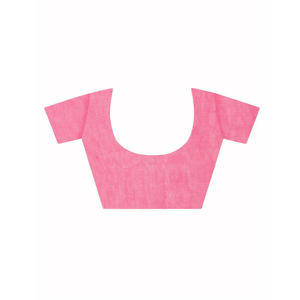 Aditri Handloom Jamdani On Resham Silk Saree with Running Blouse