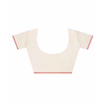 Aditri Handloom Jamdani On Resham Silk Saree with Running Blouse