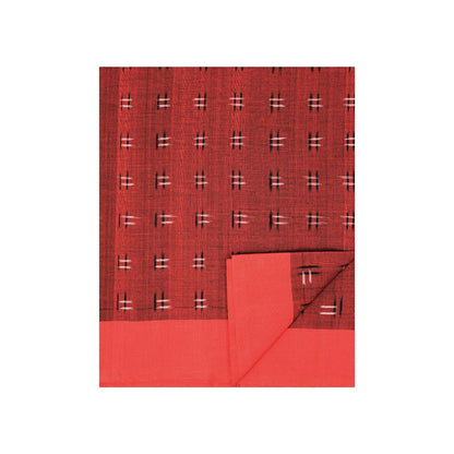 Aditri Handloom Ikat On Gas Mercerised Cotton Saree with Without Blouse