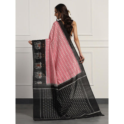 Aditri Handloom Ikat On Gas Mercerised Cotton Saree without Blouse