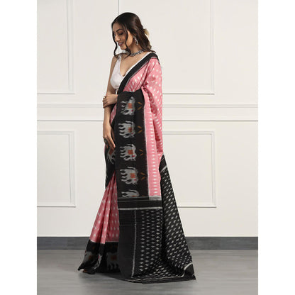 Aditri Handloom Ikat On Gas Mercerised Cotton Saree without Blouse